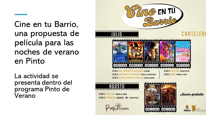 "Cine en tu Barrio" para las noches de verano